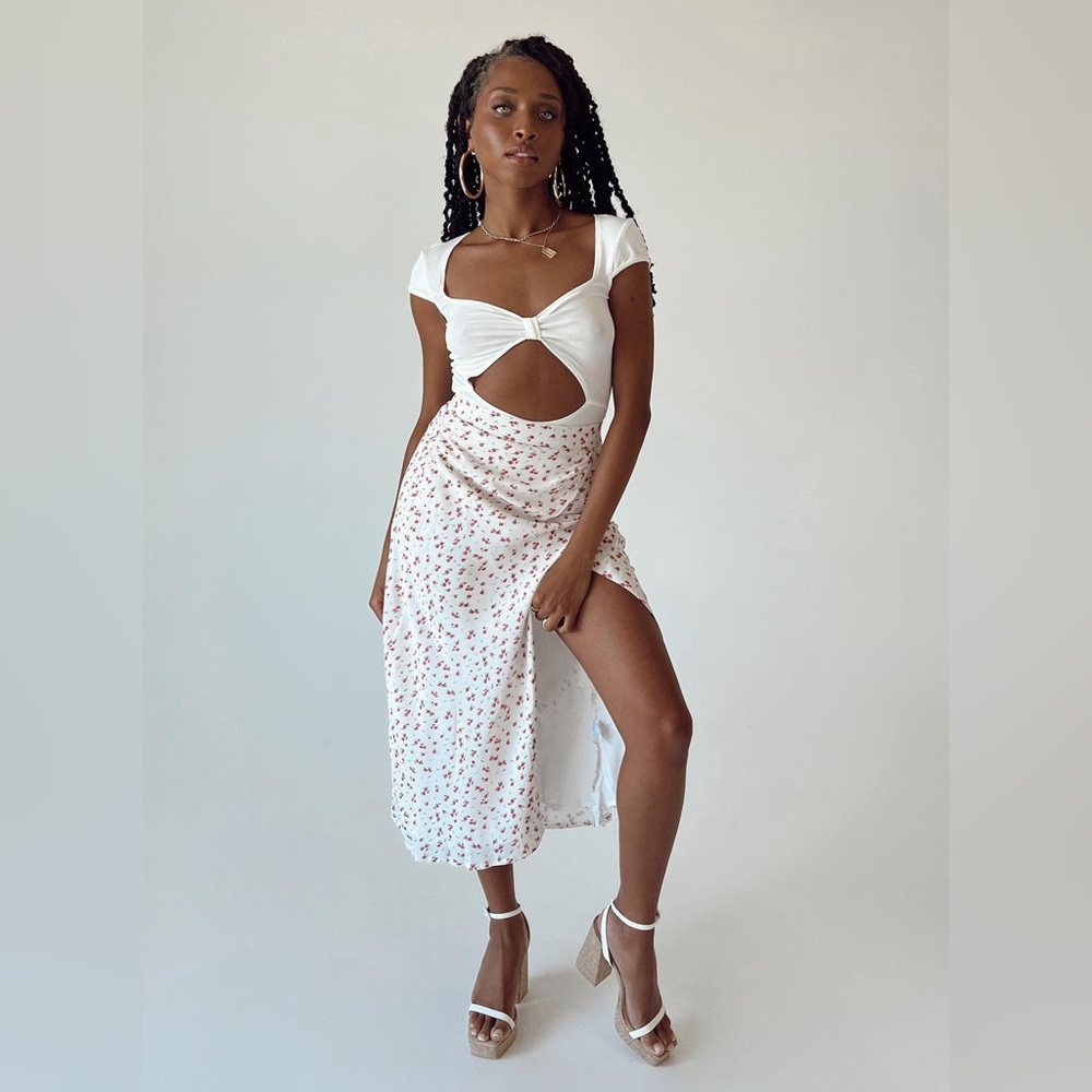 Princess Polly midi floral skirt